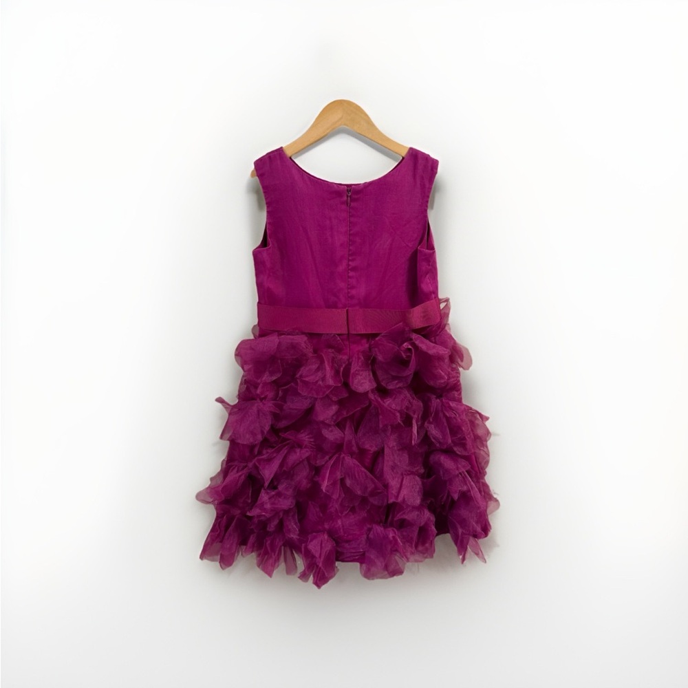 Marchesa for Neiman Marcus x Target Fuchsia Tulle Ruffle Dress Sz 8-10 100% Silk - Picture 4 of 10